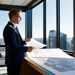 **

A professional architect, fully clothed in appropriate business attire, reviewing blueprints in a sunlit, modern office. Large windows overlook a bustling cityscape. Perfect anatomy, correct proportions, natural pose. Safe for work, appropriate content, professional, high-quality rendering, well-formed hands, proper finger count, natural body proportions, modest clothing.

**