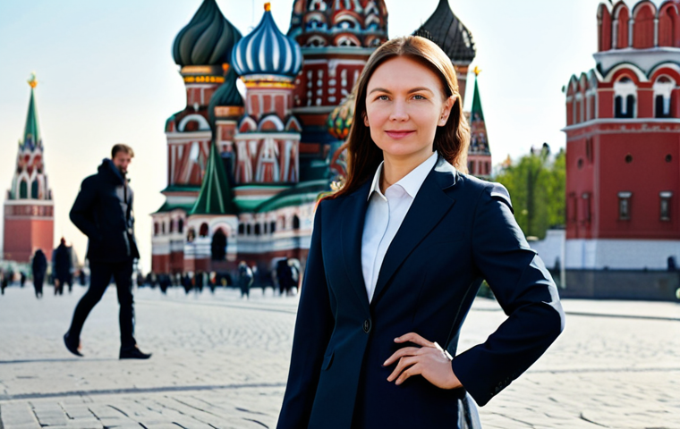 **Prompt:** A professional businesswoman in Moscow, wearing a modest, tailored suit against the backdrop of St. Basil's Cathedral. Fully clothed, appropriate attire, safe for work, perfect anatomy, natural pose, professional photography, high quality.