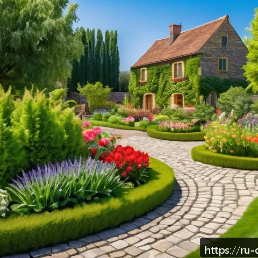 꿈의정원 초보자 가이드 - A vibrant and well-organized garden scene showcasing a variety of plants arranged in neat rows and a...