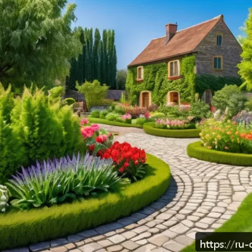 꿈의정원 초보자 가이드 - A vibrant and well-organized garden scene showcasing a variety of plants arranged in neat rows and a...
