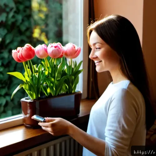 Home 17 꿈의정원 최고 레벨 달성 후기 - Photorealistic celebratory scene of a Russian woman in her early thirties relaxing in a cozy Moscow ...